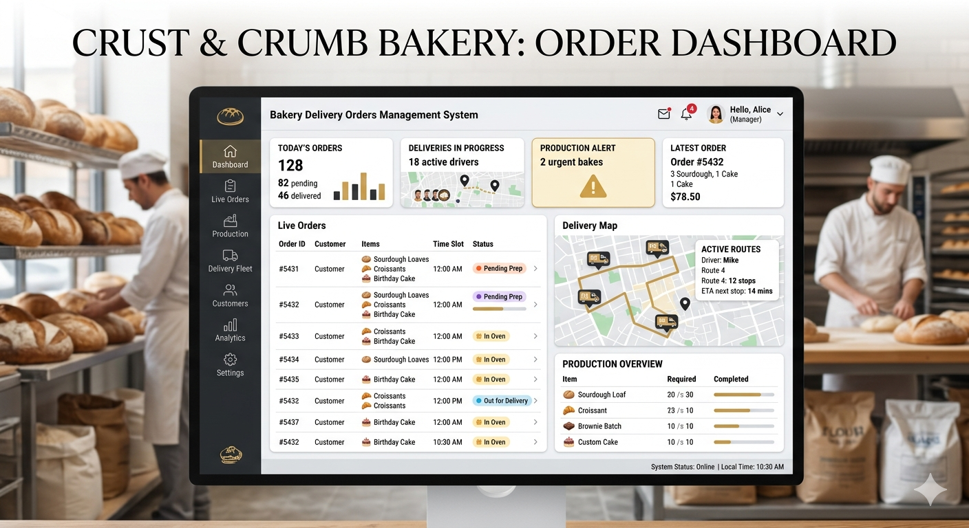 Bakery store and order support