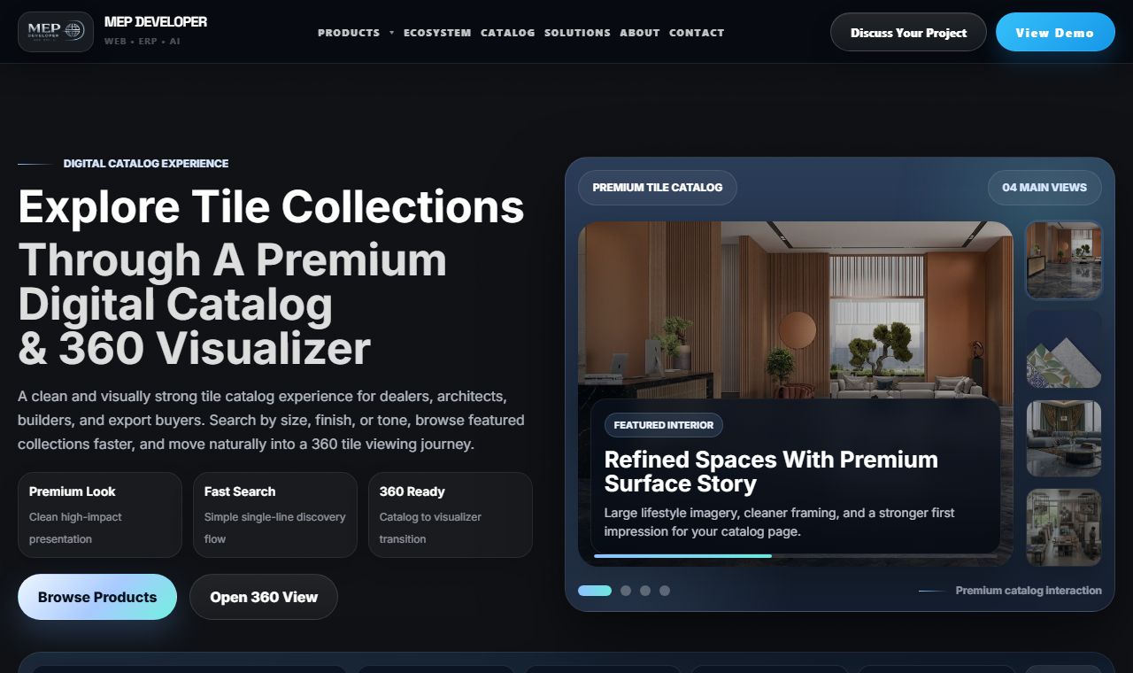 Digital product catalogue preview